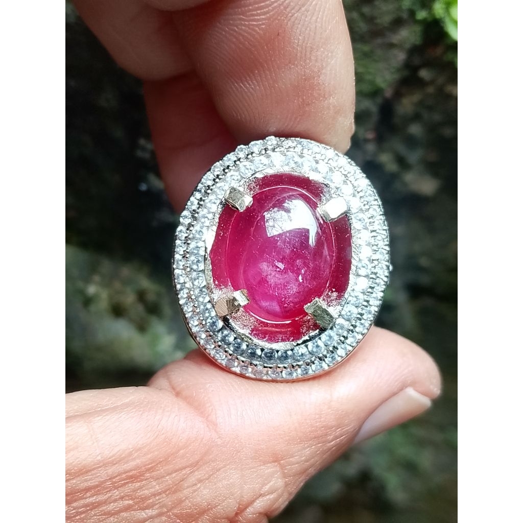 cincinbatu permata ruby star pigeon blood+memo