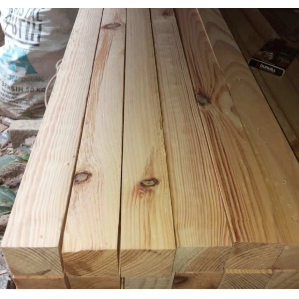 Balok kayu jati belanda 100 x 9 x 9 cm sudah diamplas halus