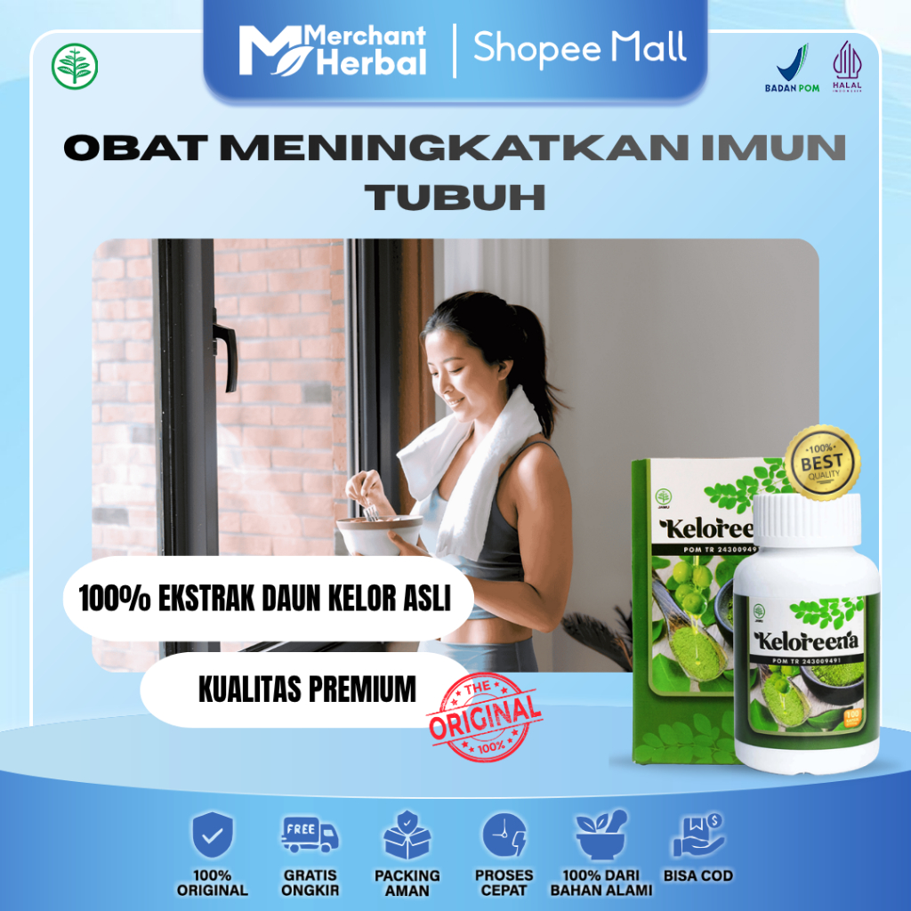 Obat Pencegah Virus - Meningkatkan Imunitas Tubuh, Stamina Kuat ,Anti Virus Herbal Keloreena Kapsul