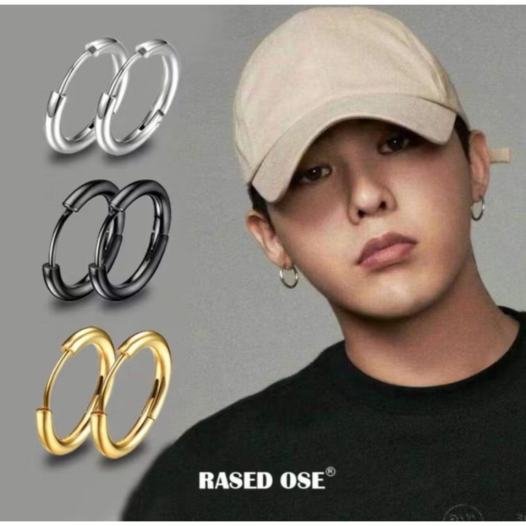 Anting Jepit anting tindik Hoop Bulat Pria Wanita Anting Jepit Tindik Pria Dan Wanita Korea Anting P