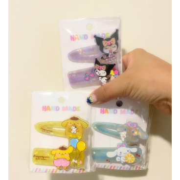 JEPIT RAMBUT BUAYA MARBLE SANRIO ISI 2 JEPIT KUROMI POMPOMPURIN CINNAMOROLL