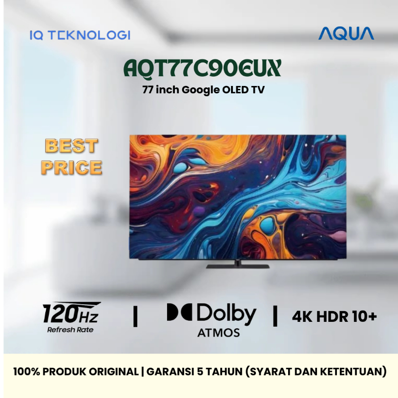 AQUA Elektronik TV AQT77C90EUX-4K OLED-HDR 10+-Google TV - Dolby Vision & Atmos-120 Hz VRR-RAM 3GB R