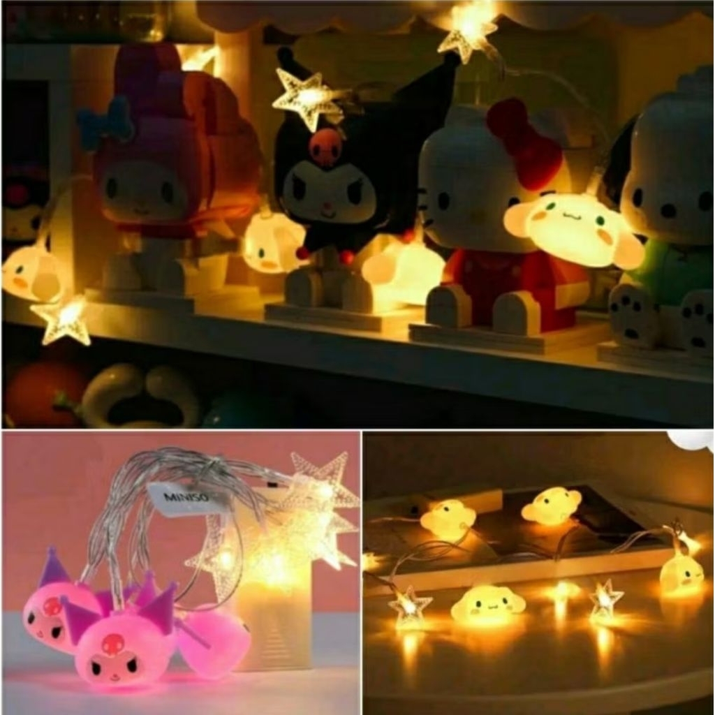 Hello Kitty Indonesia - Miniso x Sanrio Tumblr Light Stringlight Lampu Hias Lampu Tidur Kuromi Cinna