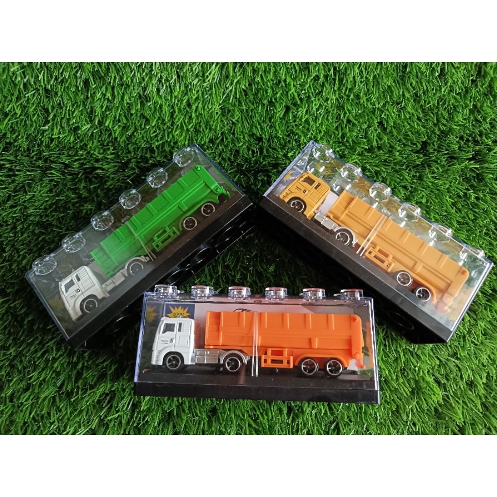 DIECAST MINIATUR CASE AKRILIK TRUCK SANITASION BAK SAMPAH