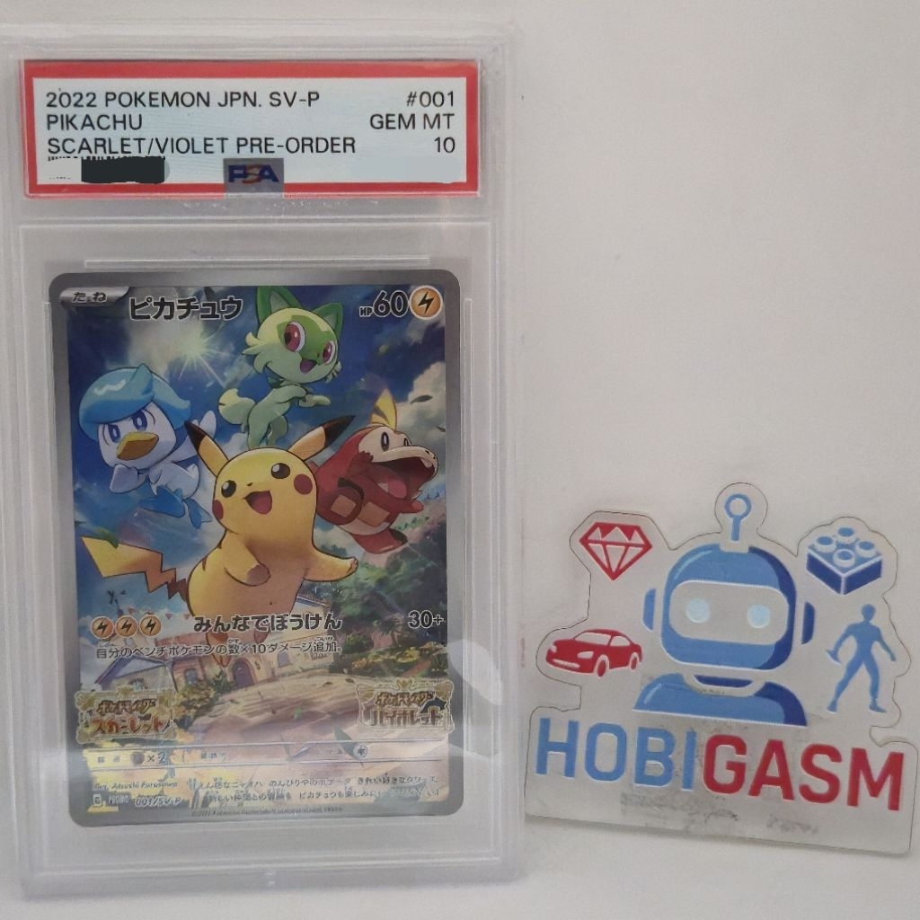 PSA 10 Pikachu Paldea Scarlet Violet Pre Order 001 SV P JP 2022 Pokemon Card | Japanese Promo Card |