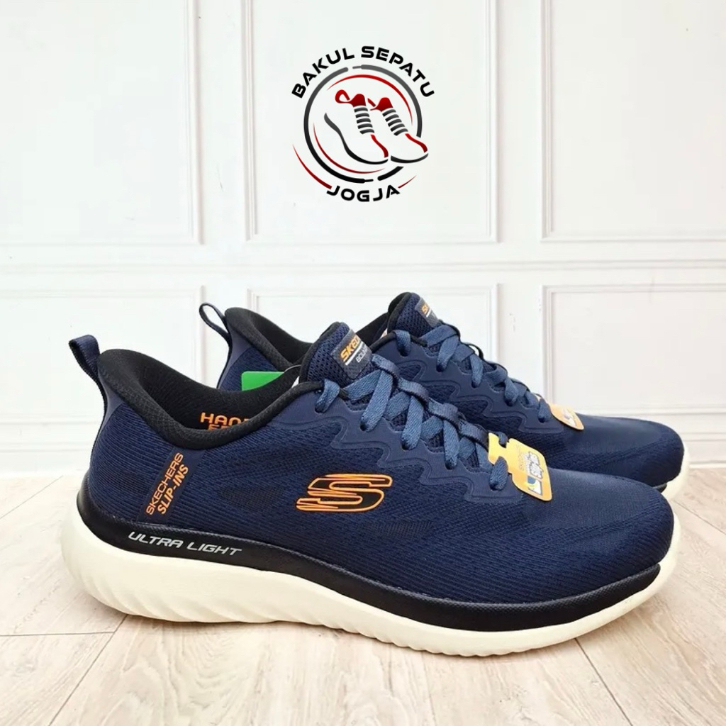 Sepatu Pria SKETCHERS Bounder 2.0 Slip Ins (Size 42-45) Sneakers Casual Sport Sekolah Dewasa