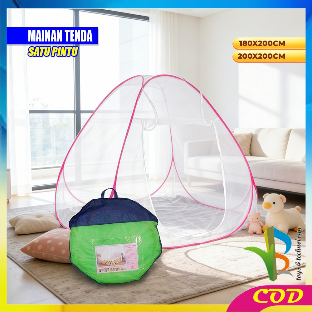 RB-M345 Mainan Tenda Anti Nyamuk Kelambu Tidur Lipat Bayi UK 180x200 / Kelambu Lipat Anti Nyamuk Ana