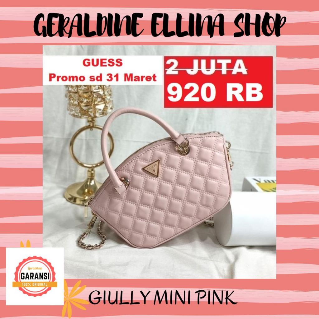 Tas Wanita Guess 100% Original SALE satchel bag seri GIULLY MINI