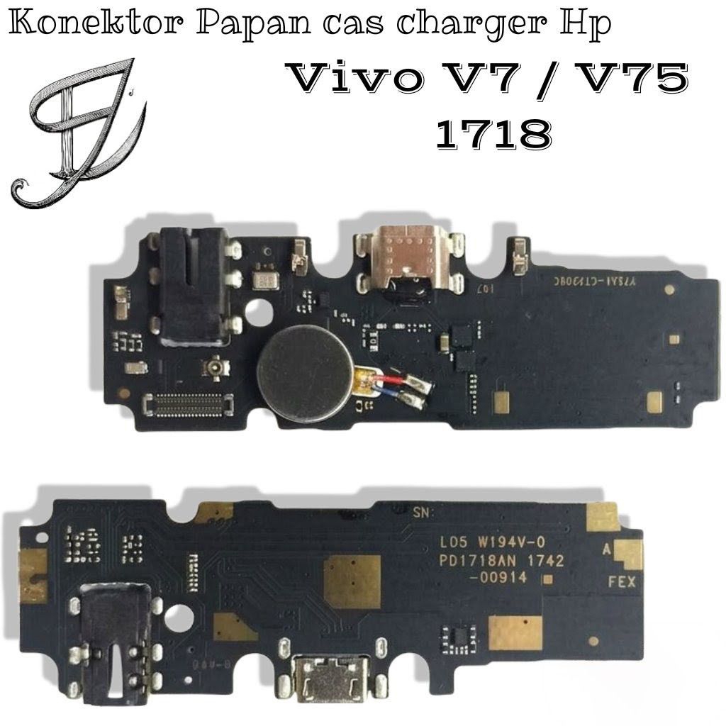 papan cas Vivo V7 / V75   1718Original konektor pcb full ic charger board pengganti konektor Papan c