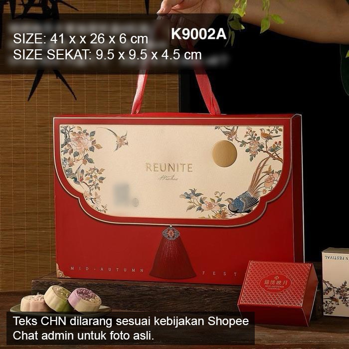 Kotak Mooncake Premium K9002 dus Kue Bulan isi 6 Box Kecil