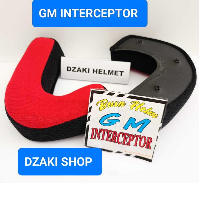 sepasang BUSA HELM PIPI GM INTERCEPTOR
