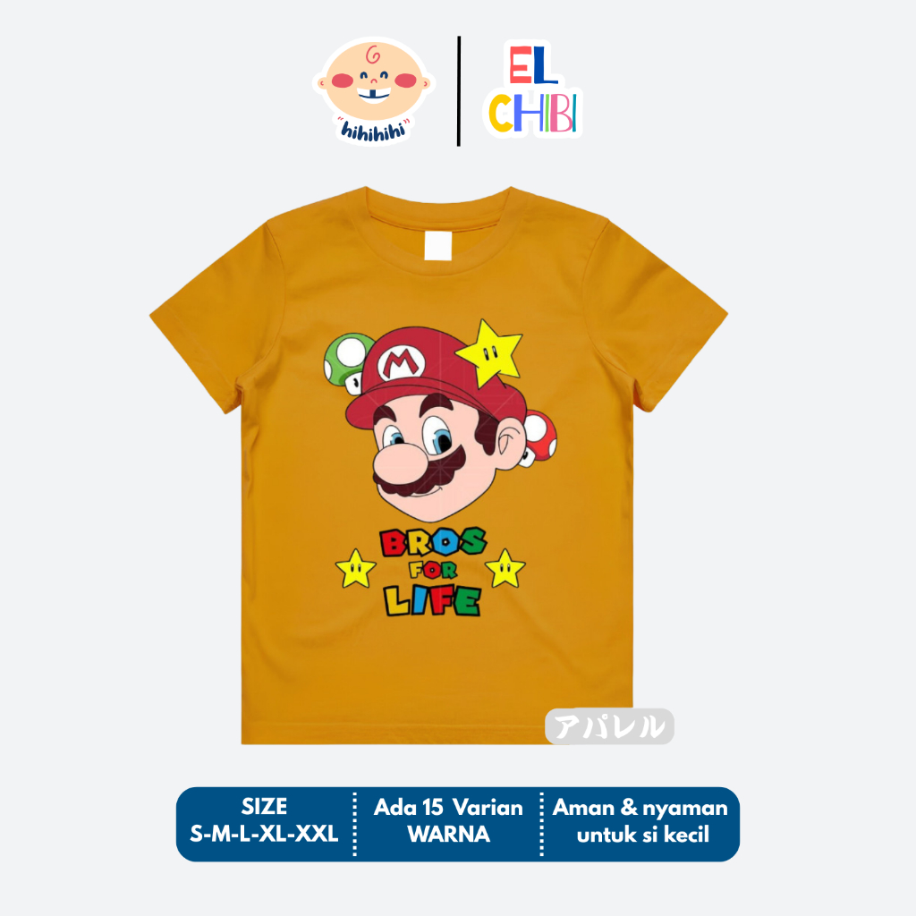Baju Kaos Anak Mario Bross 02