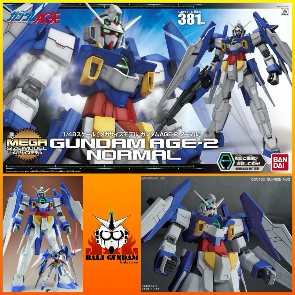 MEGA SIZE MODEL 1/48 AGE-2 GUNDAM AGE-2 NORMAL Bali Gundam Hobby Corner Bandai Original