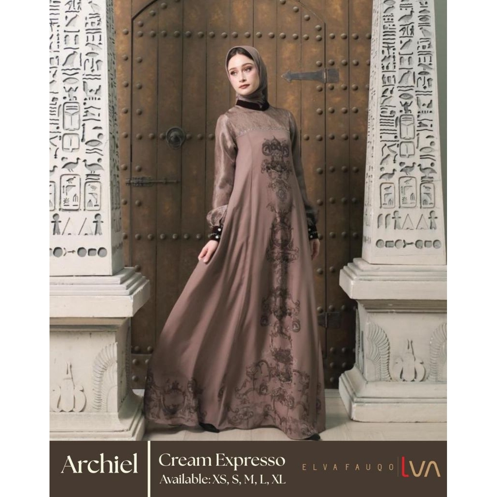 [LVA SYAR'I] GAMIS SYAR'I PREMIUM / DRESS SET PRINTING " ARCHIEL SET " BY ELVA FAUQO