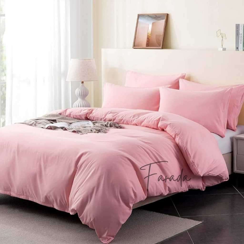 BEDCOVER SET SPREI POLOS AESTHETIC