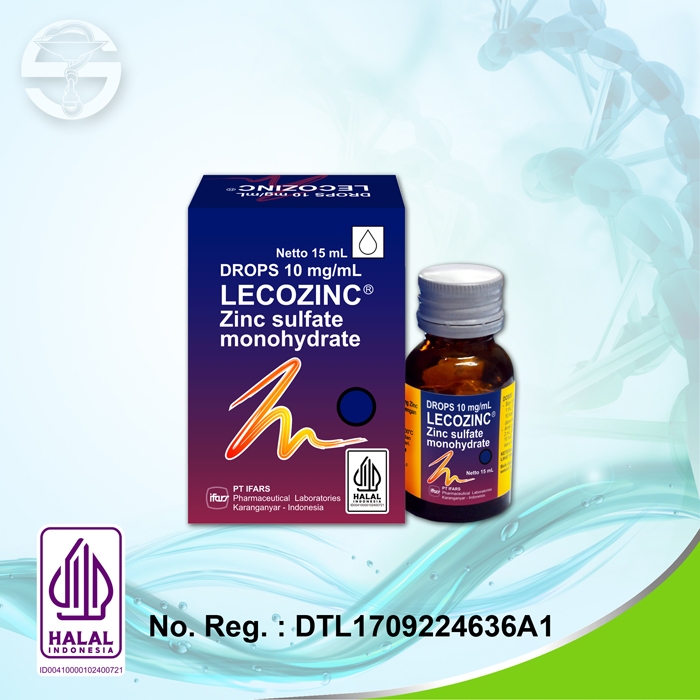 LECOZINC DROPS | ZINC untuk obat diare anak | 15 mL