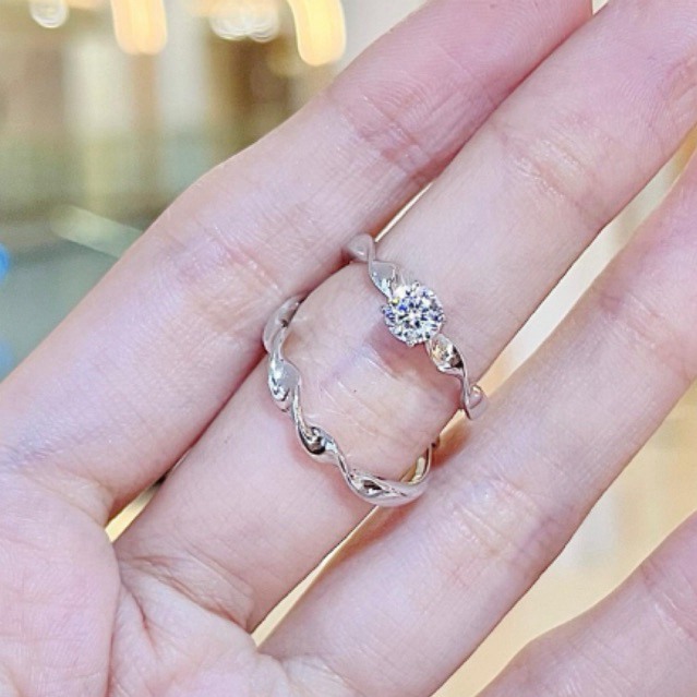 cincin couple permata moissanite