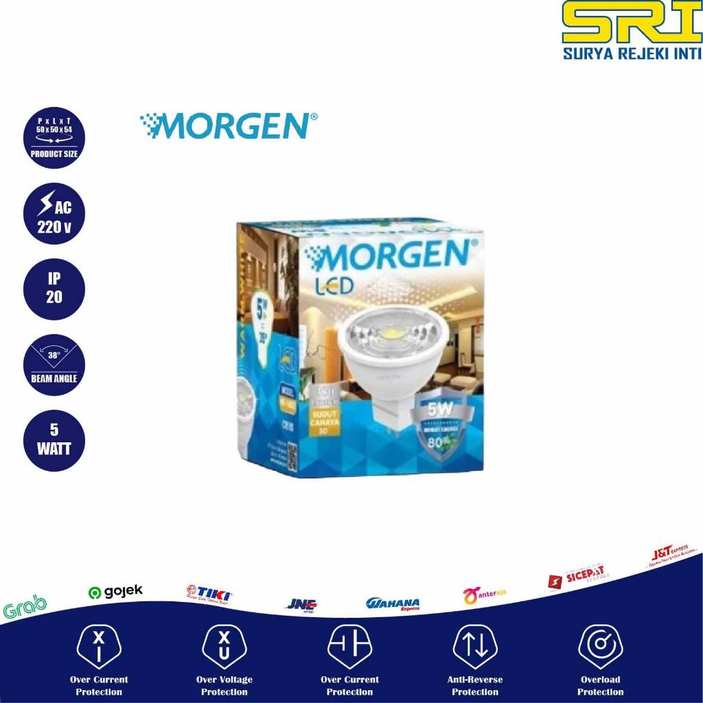 Spotlight LED 5W GU5.3 220V MORGEN, Lampu SOROT LED 5W 220V GU5.3 mr16