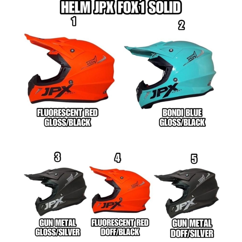 helm motocross jpx fox1 solid