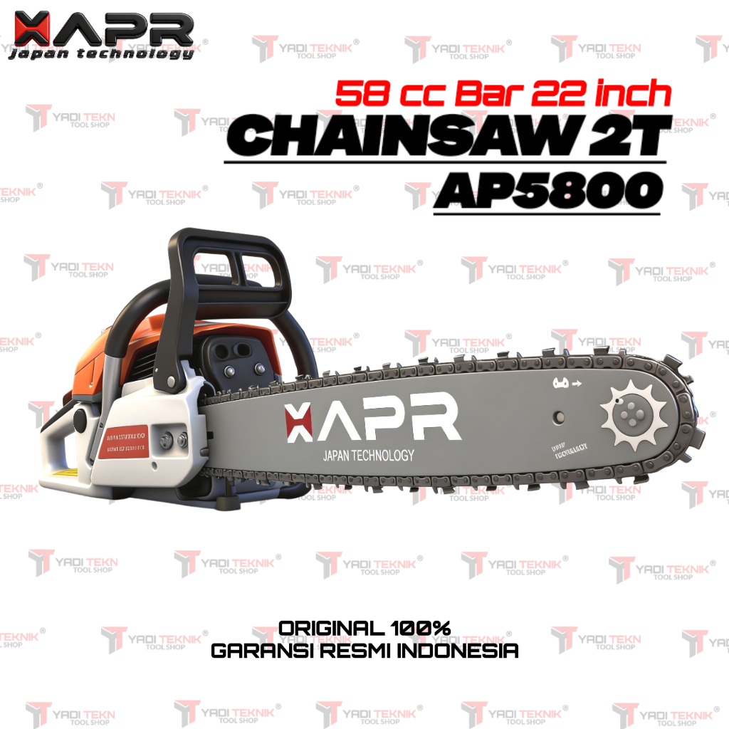 Chainsaw APR JAPAN AP5800 22INCH chainsaw 2tak mesin senso gergaji kayu pohon