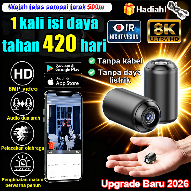 [ 24 jam untuk tiba ] kamera cctv mini sambung ke hp kamera mini tersembunyi konek ke hp kamera 360 