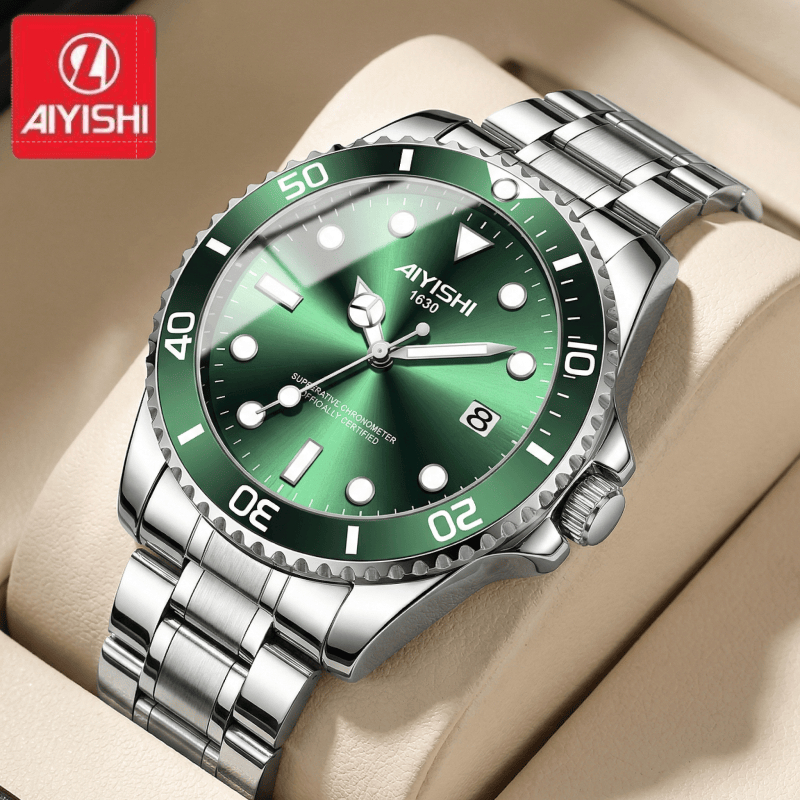 AIYISHI Automatic Quartz Watch for Men, Trendy and Personalized, Luminous, Calendar, Waterproof, Imp
