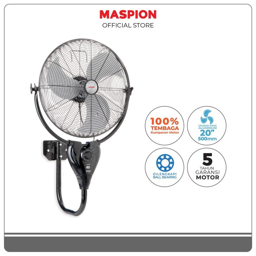 Maspion Power Fan PW-501 PW501 Kipas Angin Dinding 20 inch MASPION Besi