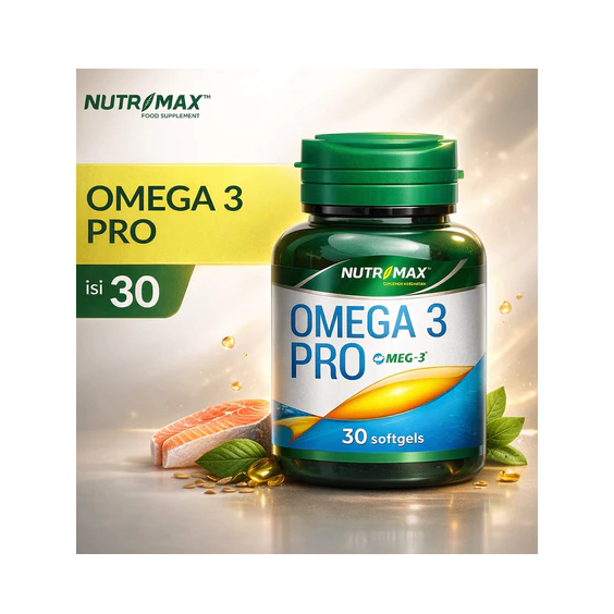 NUTRIMAX Omega 3 Pro ( Minyak Ikan Untuk Hipertensi / Kolesterol / Jantung )