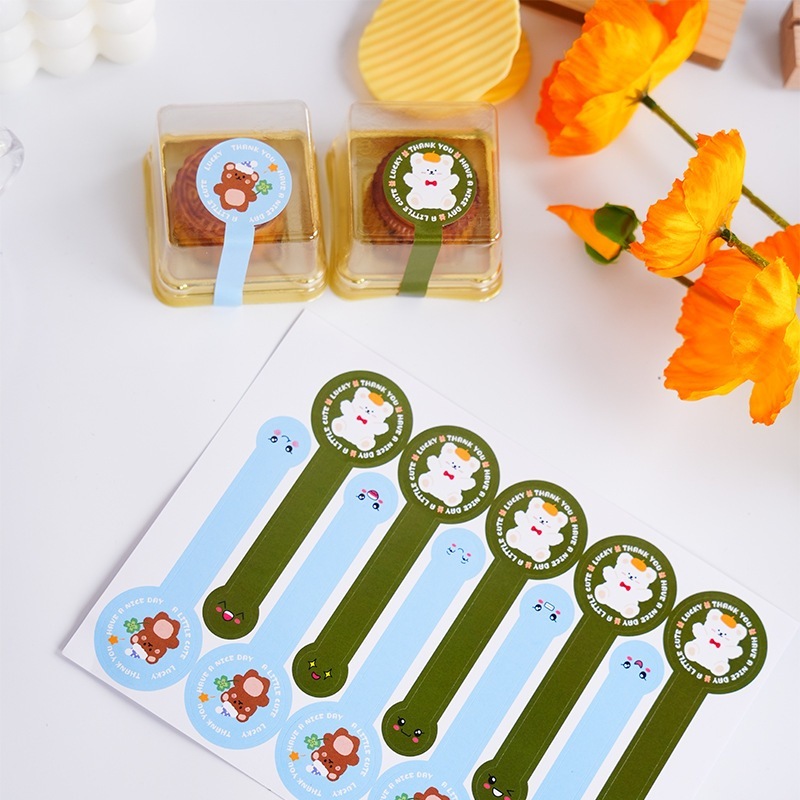 SL STIKER LABEL PANJANG STIKER MAKANAN KARAKTER LUCU