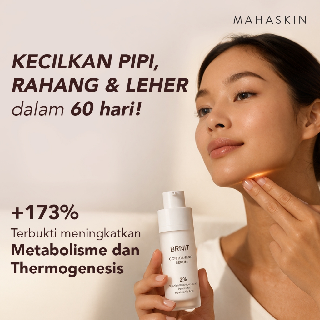 BRNIT Face Serum | Bantu Kurangi Double Chin & Chubby dalam 60 Hari | Extra 100 Hours Moisturelock
