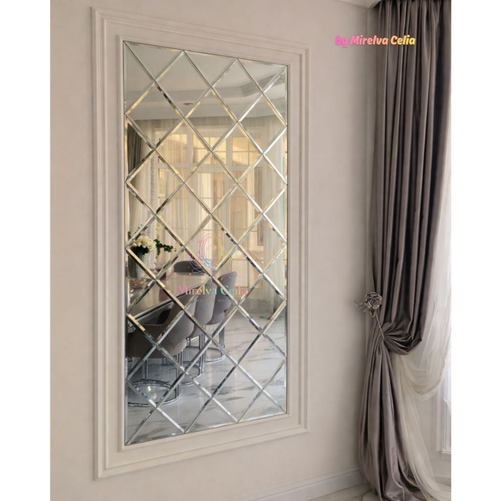 Cermin Bevel/Kaca Bevel/Custom Dekorasi Cermin Kaca Dinding Bevel/Cermin Bevel Dinding/Hiasan Dindin