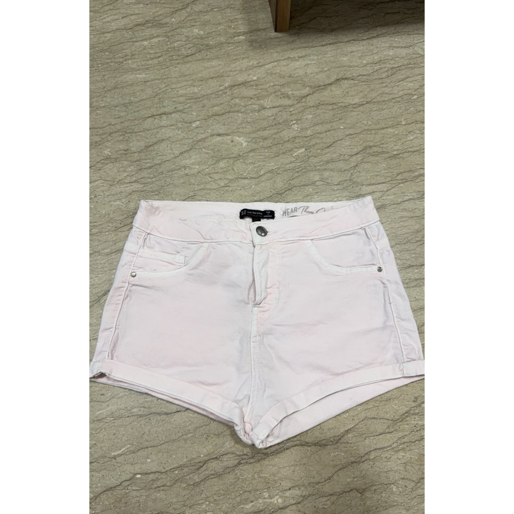 Celana pendek jeans Bershka Pink