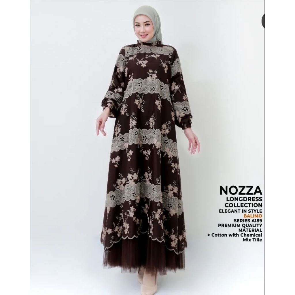 NOZZA LONGDRESS BALIMO GAMIS BALIMO KERANCANG