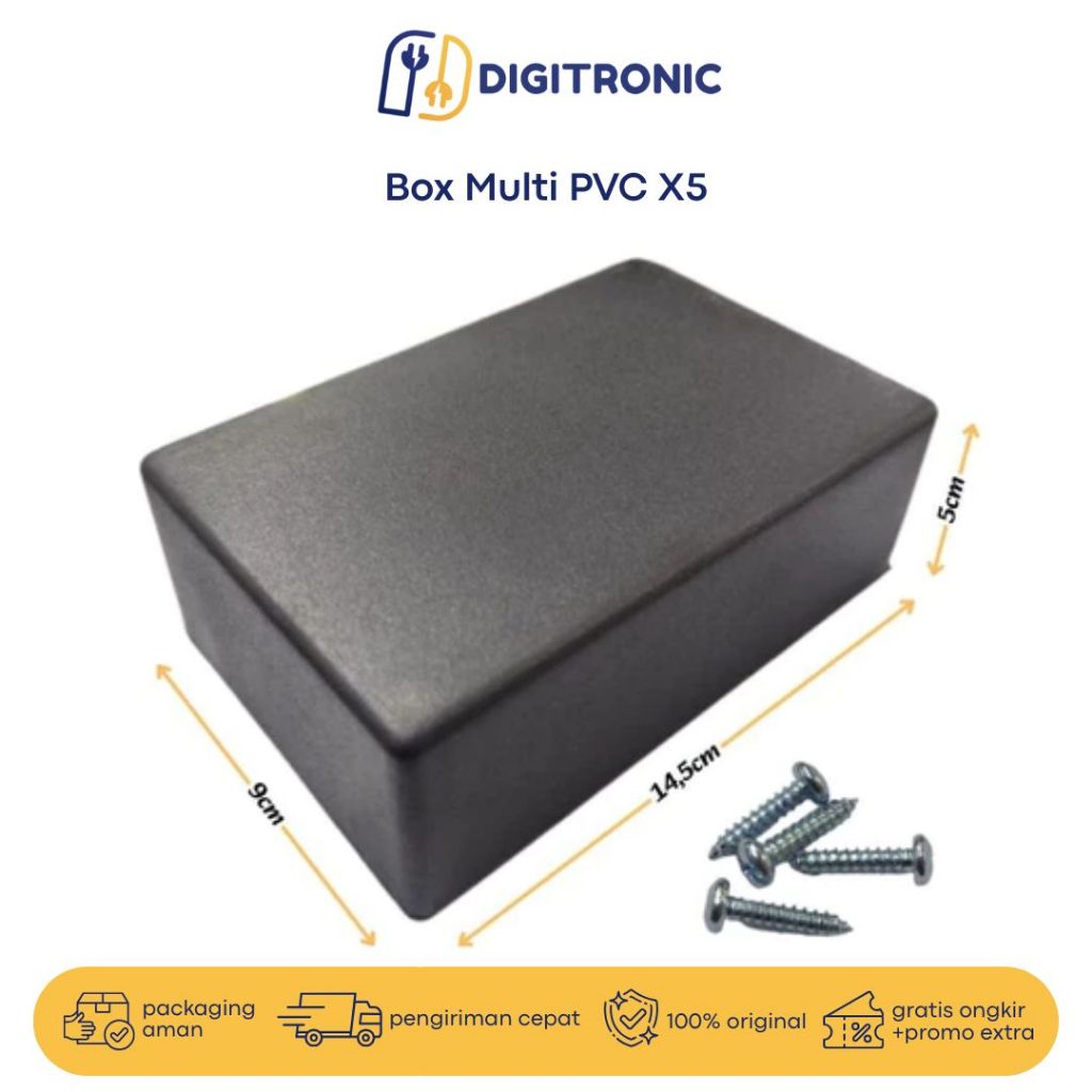 Box Kotak Hitam Elektronik DIY Box Multi Serbaguna X5 PVC