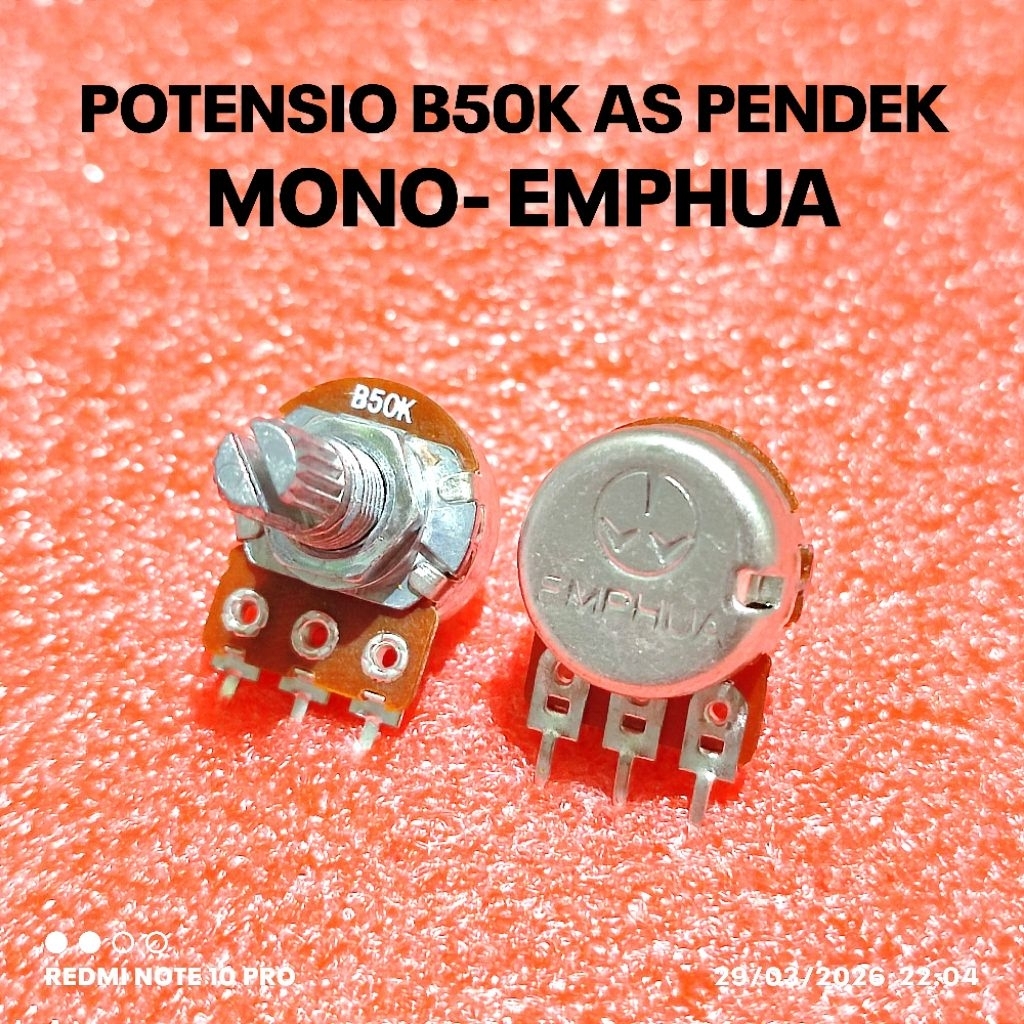 POTENSIO MONO B 50K EMPHUA B50K AS PENDEK MONO EMPHUA
