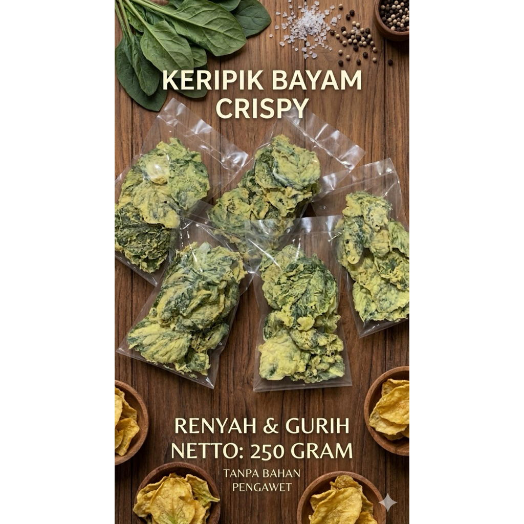 Oleh Oleh Wonosobo | Kripik Bayam Wonosobo | 250gram