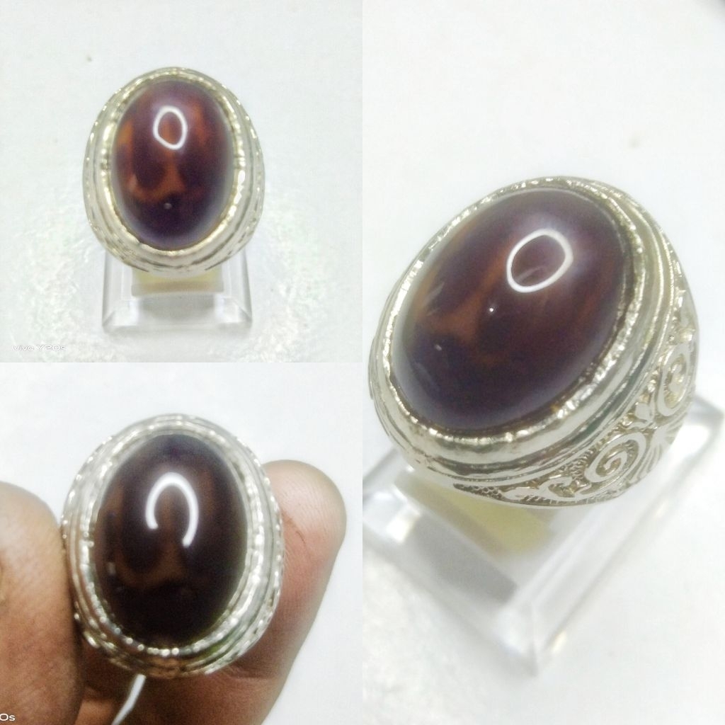 cincin batu akik Yaman wulung  motif lafadz