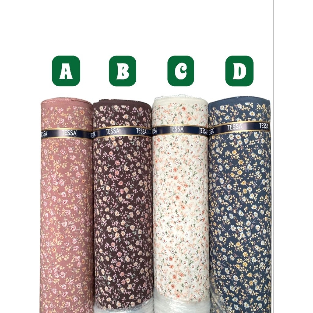 kain rayon motif bunga katun rayon viscose bahan daster mukena gamis piyama dll