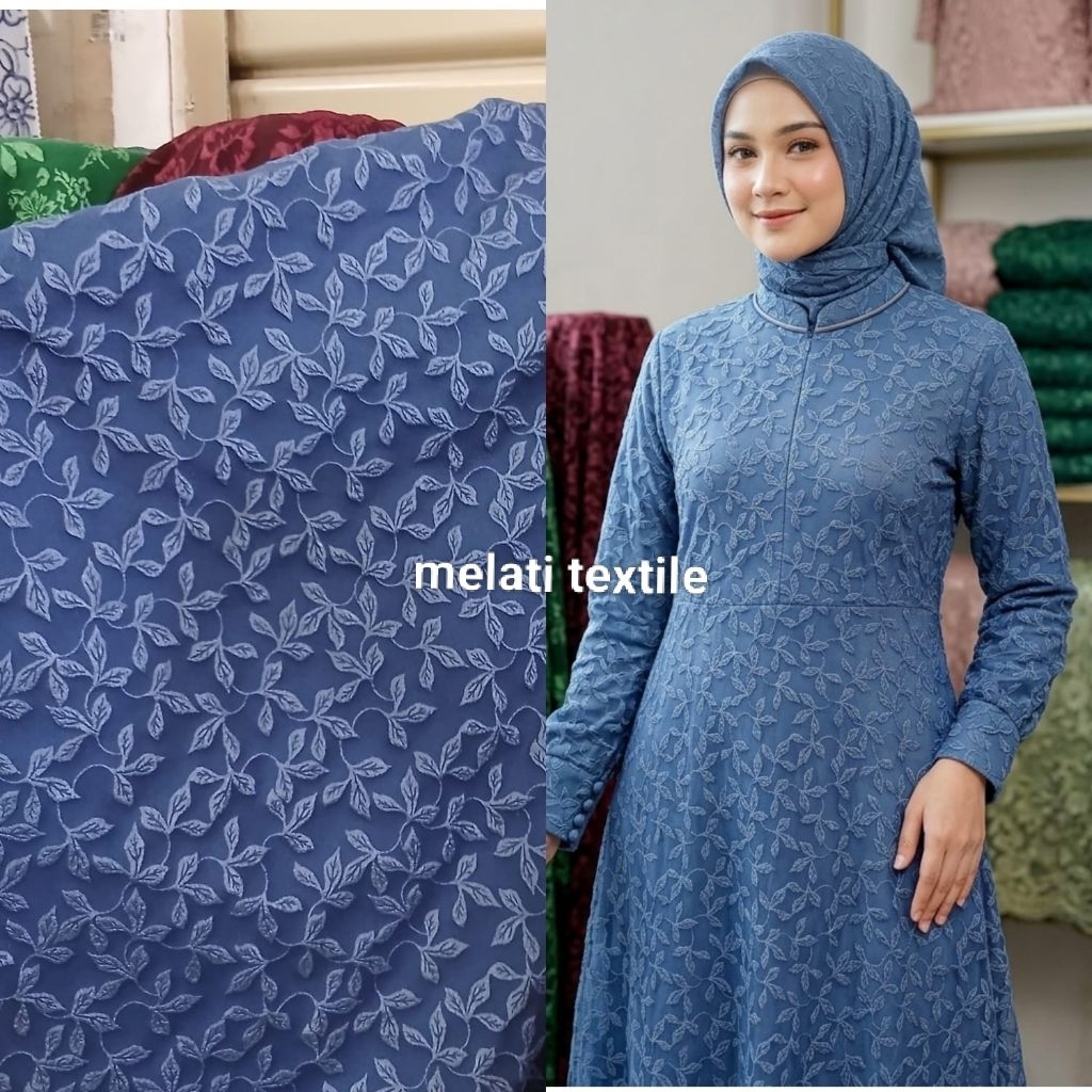 bahan kain jaguard embos premium