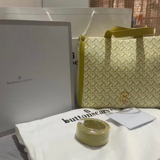 Preloved Bimu Tote Bag Buttonscarves Warna Aloe