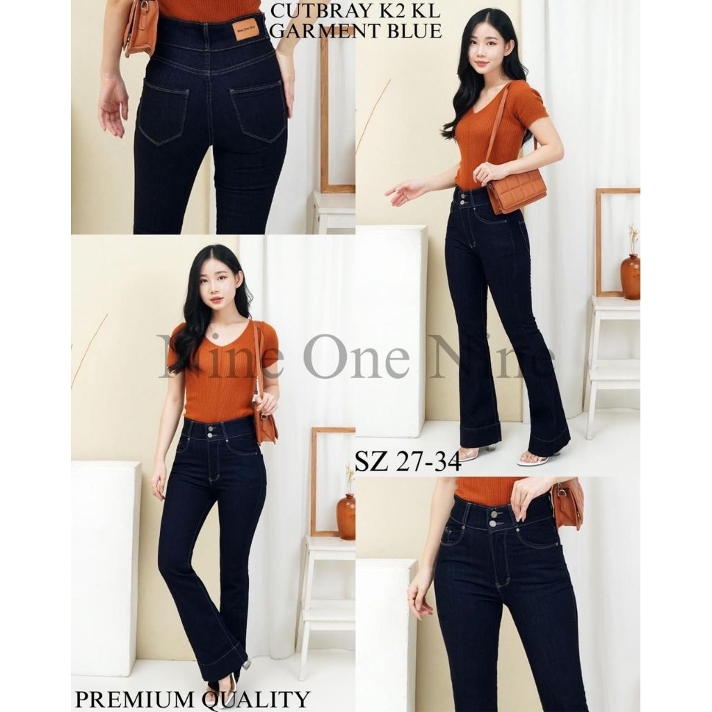 Celana Cutbray Jeans Nine One Nine