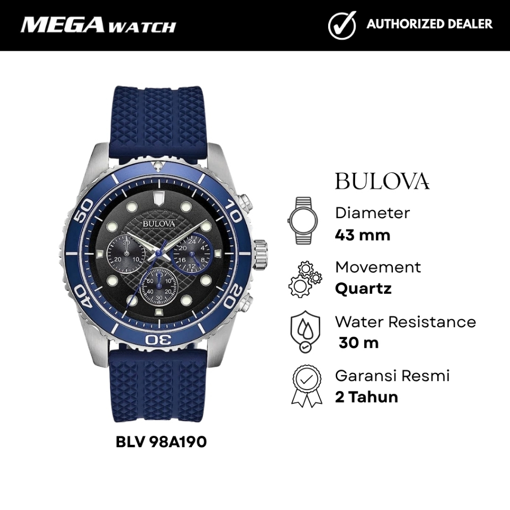 Jam Tangan BULOVA Pria Original BLV 98A190