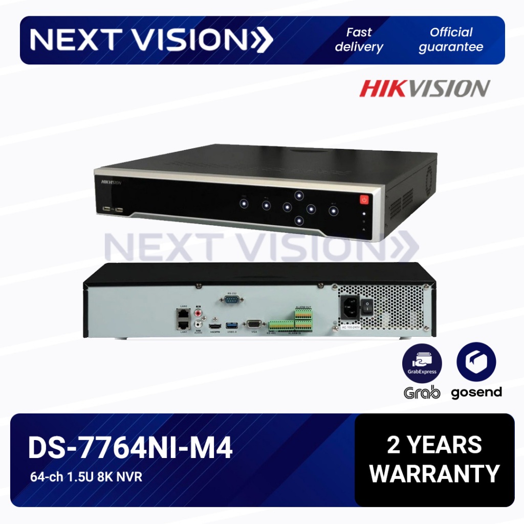 DS-7764NI-M4 - HIKVISION NVR 64CH SUPPORT 8K 4 SLOT HDD