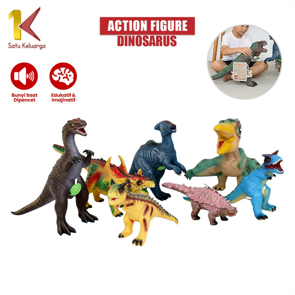 Satu Keluarga Mainan Action Figure Dinosaur M266 M270 Mainan Anak Dinosaurus Bunyi / Mainan Dino Din