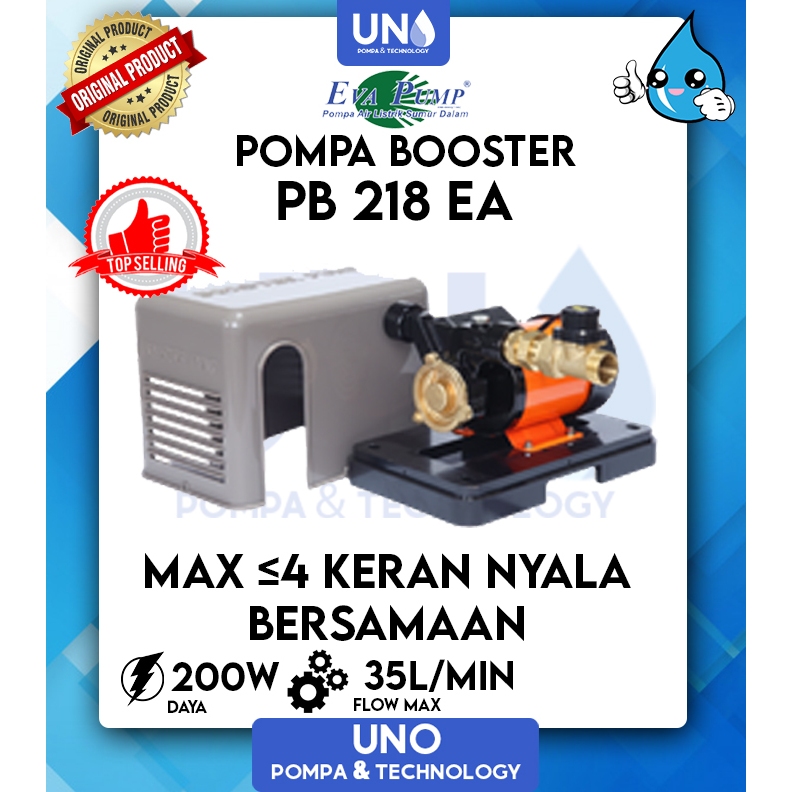Pompa Air Pendorong Booster Otomatis Eva Pump PB 218 EA / PB218EA / PB-218-EA