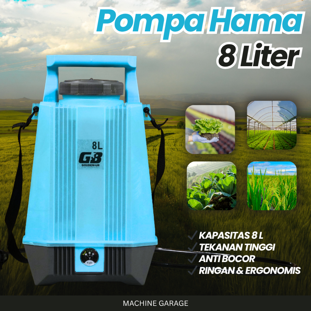 Pompa Hama 2in1 Elektrik Manual Battery Sprayer Gendong 13.8L - Alat Semprot Hama Pertanian Perkebunan Tanaman Disinfektan