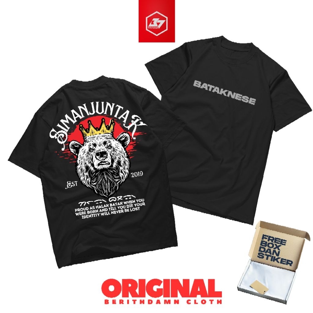 Kaos Batak Marga SIMANJUNTAK Tshirt Premium Cotton 24s Berithdamn Cloth