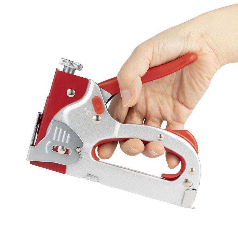 Staples Gun 3 in 1 Chromium Staples Tembak Hekter Tembak Gun Tracker Jok Motor Kayu besi YUKIDO