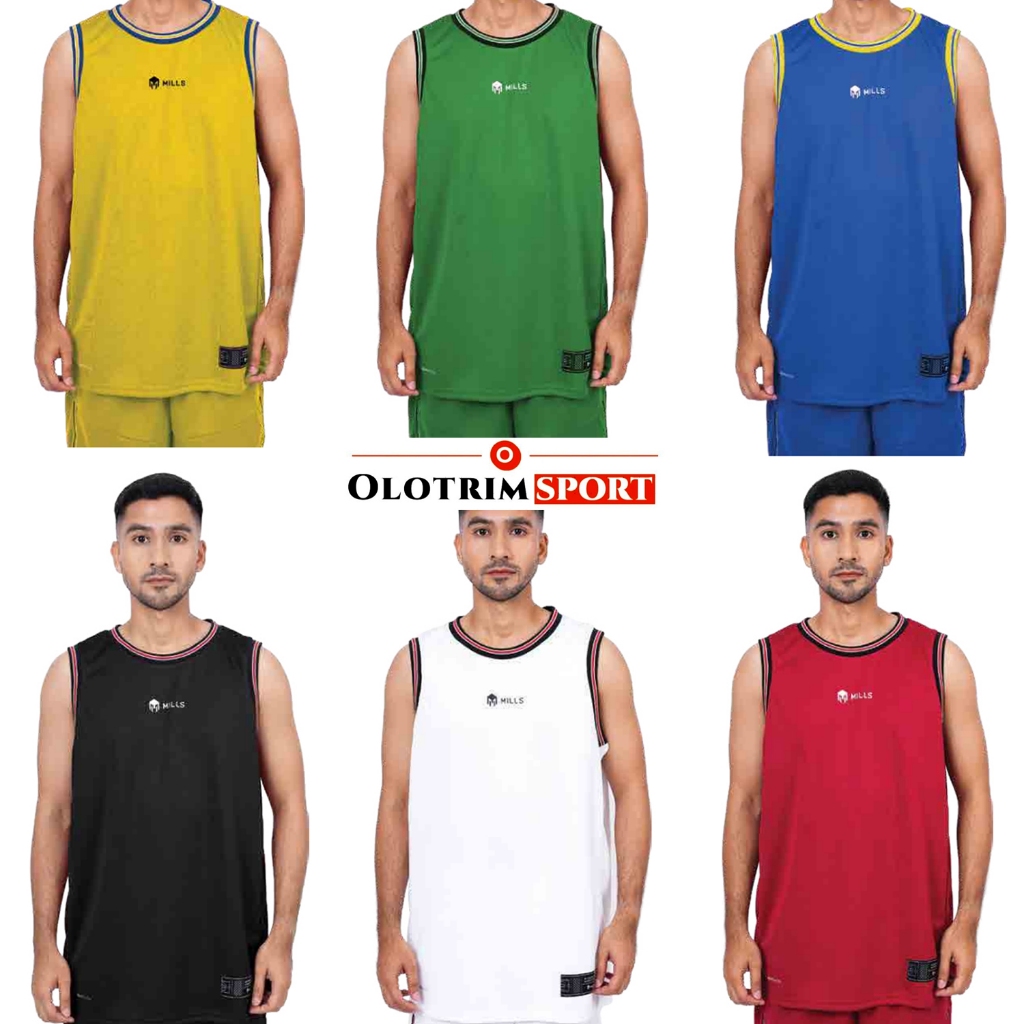 Baju Tank Top Basketball Mills DUNK BASKETBALL JERSEY