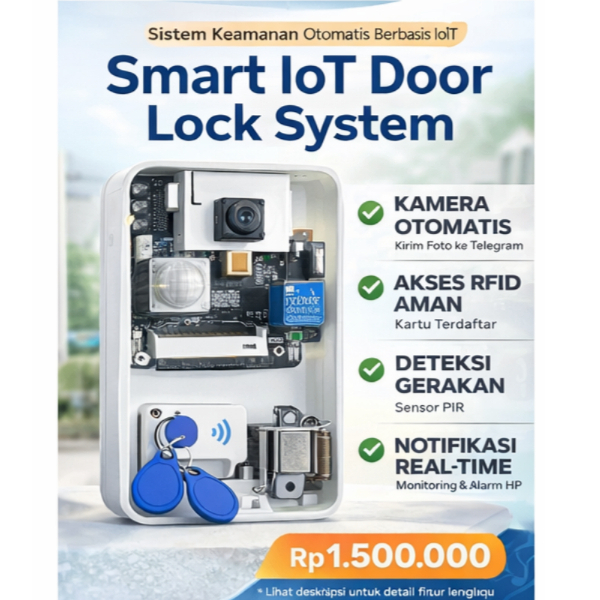 Smart Door Lock IoT RFID Kamera Notifikasi Telegram Real Time